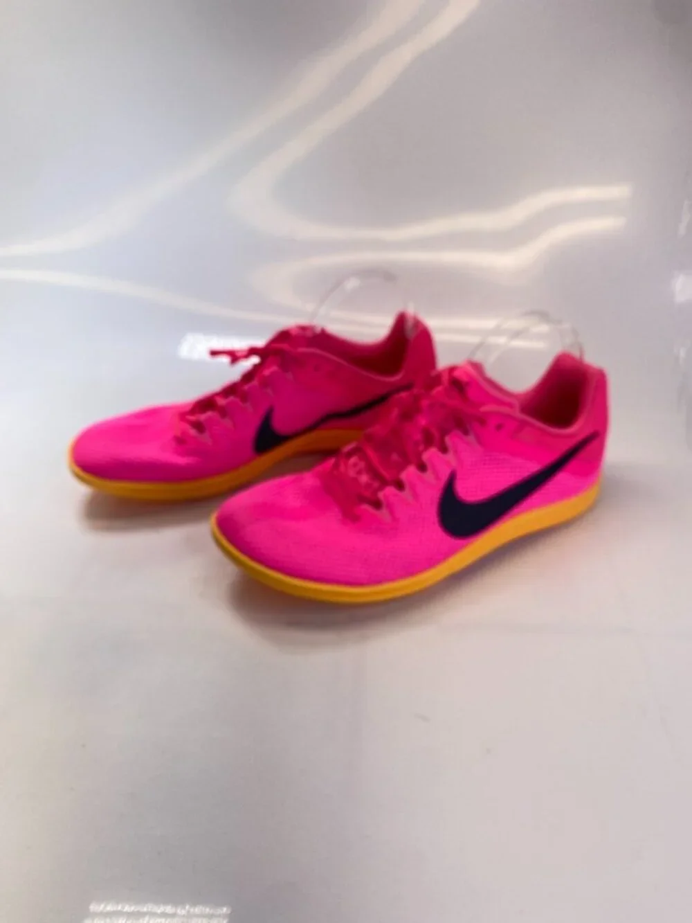 Nike Zoom Rival Track & Field Distance Hyper Pink With spikes Cleats mens Sz 11